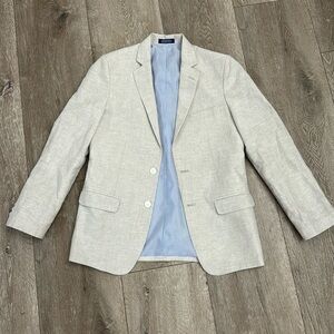 Boys IZOD Khaki Linen Sports Coat Size 14